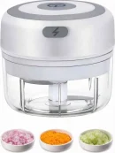 100ml mini speedy chopper machine with chopped vegetables for fast kitchen prep.