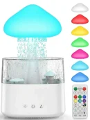 Cloud humidifier showing 7 color mood lighting and full remote control operation for easy ghar use.