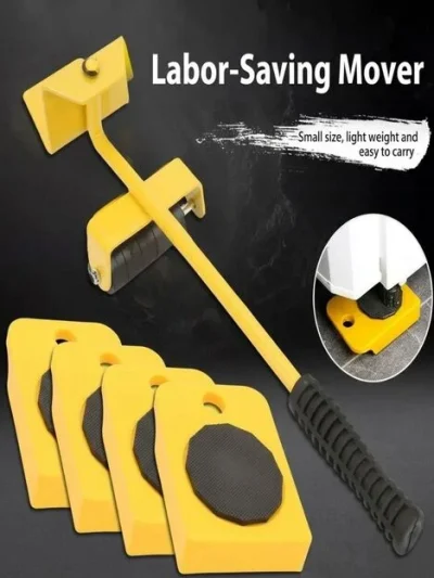 Complete easy house shifting kit featuring long lever handle and saman uthane wala tool pads for appliances.