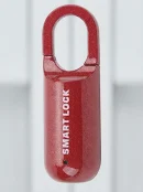 smart biometric fingerprint padlock with hook shackle and touch sensor, a keyless entry gym locker lock.